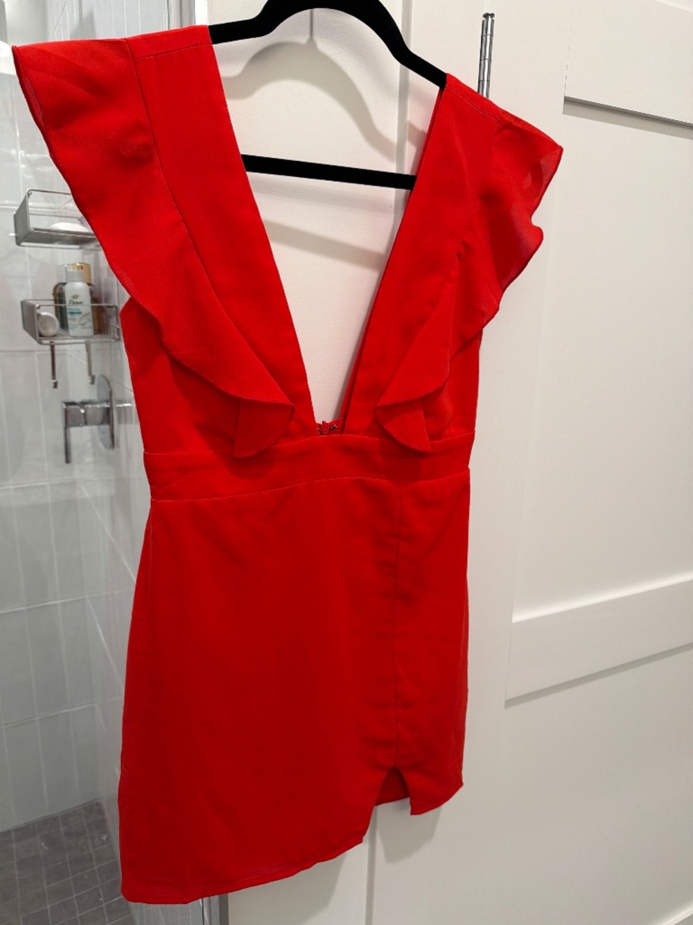 Super down red dress